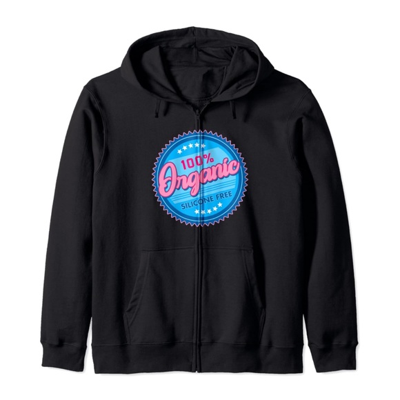 Explant Surgery Breast Implant Illness Cancer Awareness BII Zip Hoodie EUC - Picture 1 of 1